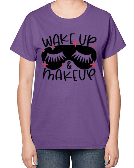 Wake Up Makeup Style 8# -makeup  Ladies T-Shirt