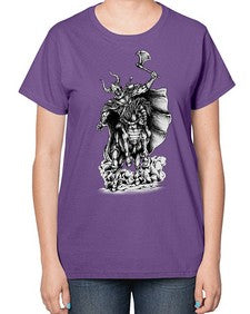 Warrior Skull Files 1208# - skull and bones-  Ladies T-Shirt