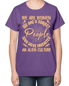 We are women we are people 42# - ufo-  Ladies T-Shirt