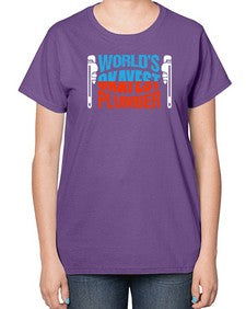 Worlds okayest plumber1665# - plumber-  Ladies T-Shirt