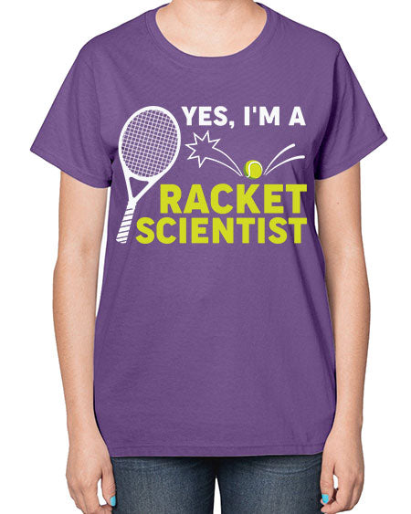 YesImARacketScientistScientistSkinite Scientist Skinite 1# - general science-  Ladies T-Shirt
