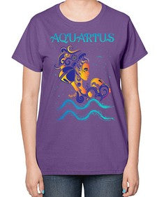 aquarius 13# - aquarius-  Ladies T-Shirt