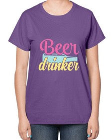 beer drinker 47# - beer-  Ladies T-Shirt