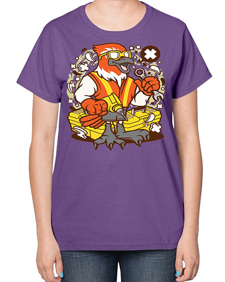 bird mechanic worker 21# - birds-  Ladies T-Shirt