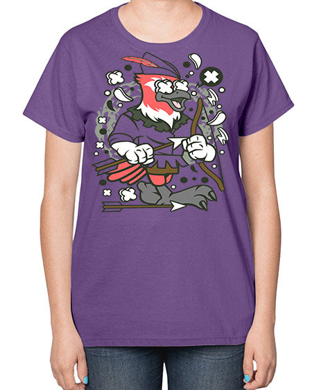 bird robin hood 25# - birds-  Ladies T-Shirt