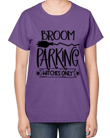 broom parking witches only 46# - witch-  Ladies T-Shirt