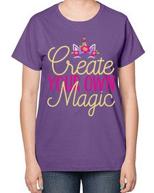 create your own magic 82# - unicorn-  Ladies T-Shirt
