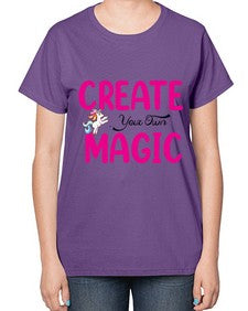 create your own magic 86# - unicorn-  Ladies T-Shirt