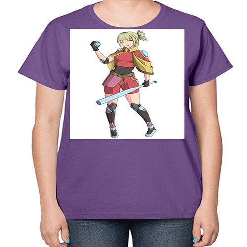 girl bring stick3# - anime-  Ladies T-Shirt