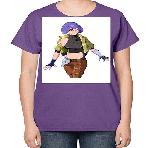 girl with gauntlet169# - anime-  Ladies T-Shirt