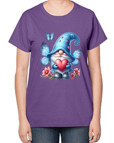 gnome with butterfly 01# - gnome-  Ladies T-Shirt