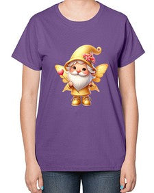 gnome with butterfly 05# - gnome-  Ladies T-Shirt