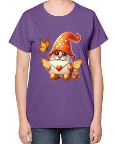 gnome with butterfly 06# - gnome-  Ladies T-Shirt