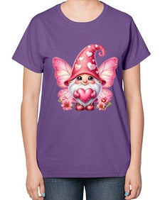 gnome with butterfly 08# - gnome-  Ladies T-Shirt