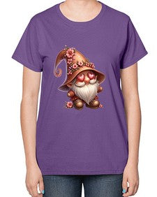 gnome with butterfly 15# - gnome-  Ladies T-Shirt