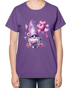 gnome with butterfly 19# - gnome-  Ladies T-Shirt