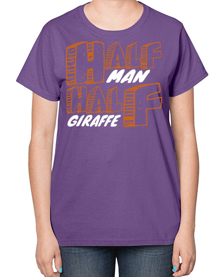half man half giraffe - giraffee-  Ladies T-Shirt