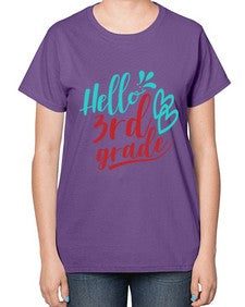 hallo third grade 231# - third grade-  Ladies T-Shirt