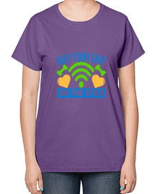 keep your grip on the stick 35# - video games-  Ladies T-Shirt