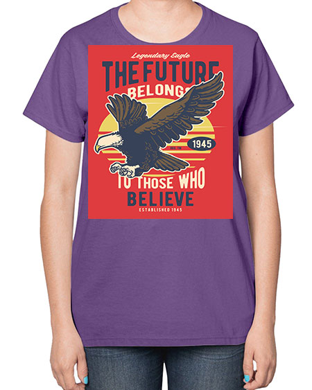 legendary eagle 55# - birds-  Ladies T-Shirt