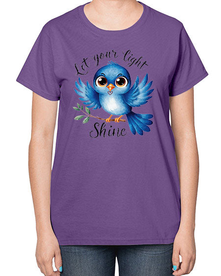 let your light shine 61# - birds-  Ladies T-Shirt
