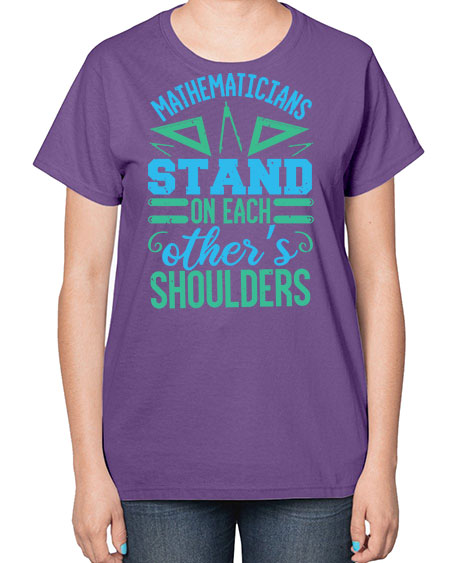 mathematicins stand on each others shoulders 36# - pi-  Ladies T-Shirt