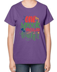one spook tacular teacher Style 329# - teacher-  Ladies T-Shirt