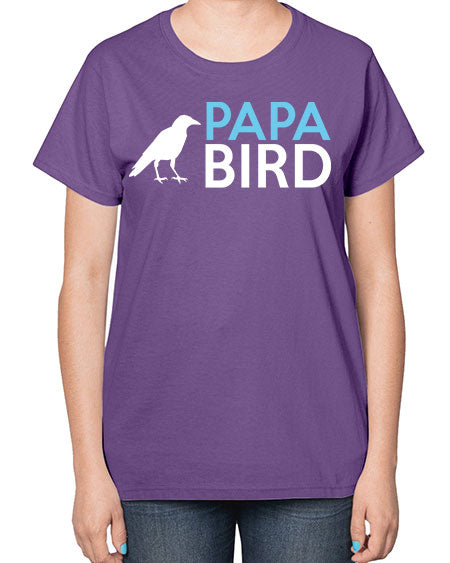 papa bird 65# - birds-  Ladies T-Shirt
