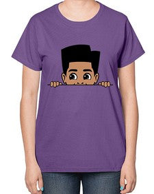 peekaboo boy 18# - black boys or men-  Ladies T-Shirt