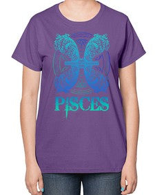 pisces Zodiac 381# - pisces-  Ladies T-Shirt