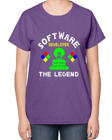 software developer the legend 16# - computer-  Ladies T-Shirt