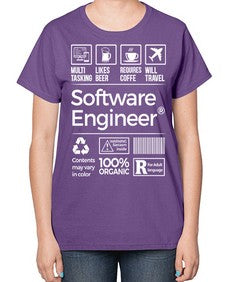 software engineer 1409# - engineer-  Ladies T-Shirt