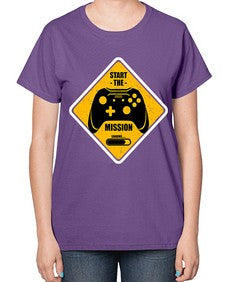 start the mission 152# - video games-  Ladies T-Shirt