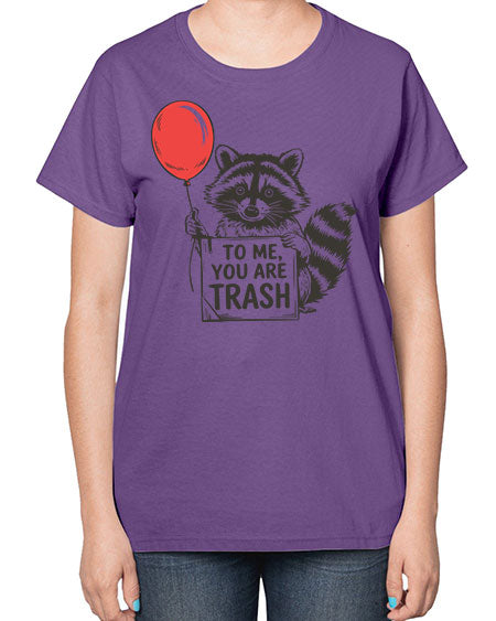 stay trashy with texture 65# - raccoon-  Ladies T-Shirt