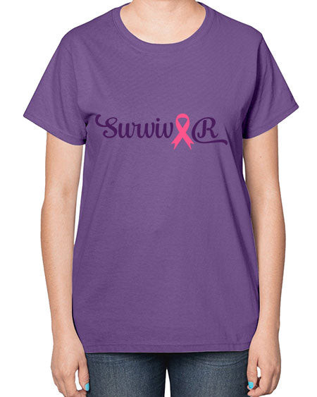 survivor Style 3# - breast cancer-  Ladies T-Shirt