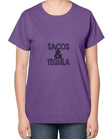tacos tequila 1600# - tacos-  Ladies T-Shirt