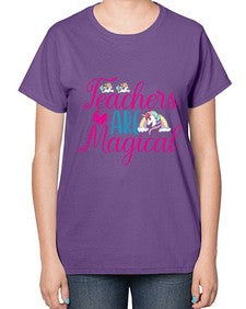 teachers are magical 429# - unicorn-  Ladies T-Shirt