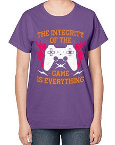 the integrity of the game 155# - video games-  Ladies T-Shirt