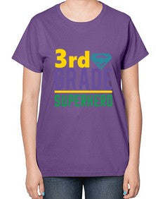 third Grade Superhero 976# - third grade-  Ladies T-Shirt