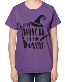 tiny witch in the oven 18# - witch-  Ladies T-Shirt