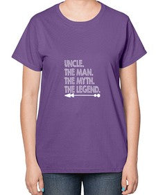 uncle the man the myth 657# - uncle-  Ladies T-Shirt