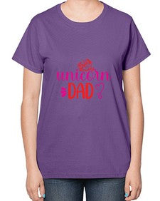unicorn dad 453# - unicorn-  Ladies T-Shirt