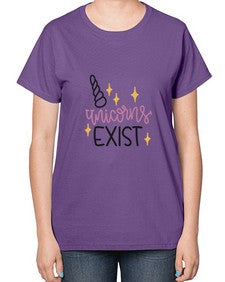 unicorns exist 537# - unicorn-  Ladies T-Shirt