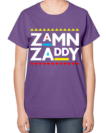 zamn zaddy 1# - black words and phrases-  Ladies T-Shirt