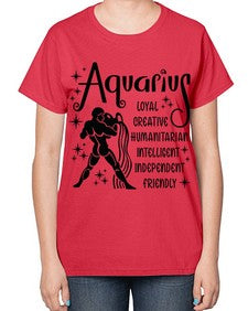 Aquarius 64# - aquarius-  Ladies T-Shirt