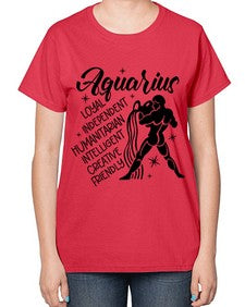 Aquarius 72# - aquarius-  Ladies T-Shirt