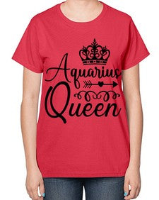 Aquarius queen 74# - aquarius-  Ladies T-Shirt