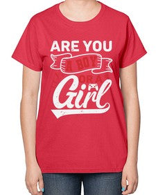 Are you a boy or a girl 2# - video games-  Ladies T-Shirt