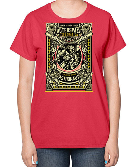 Astronaut Outerspace Exploration 36# - space-  Ladies T-Shirt