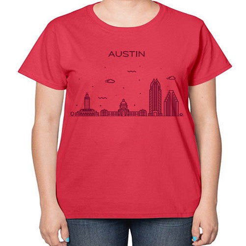 AustinTX 380# - cities-  Ladies T-Shirt